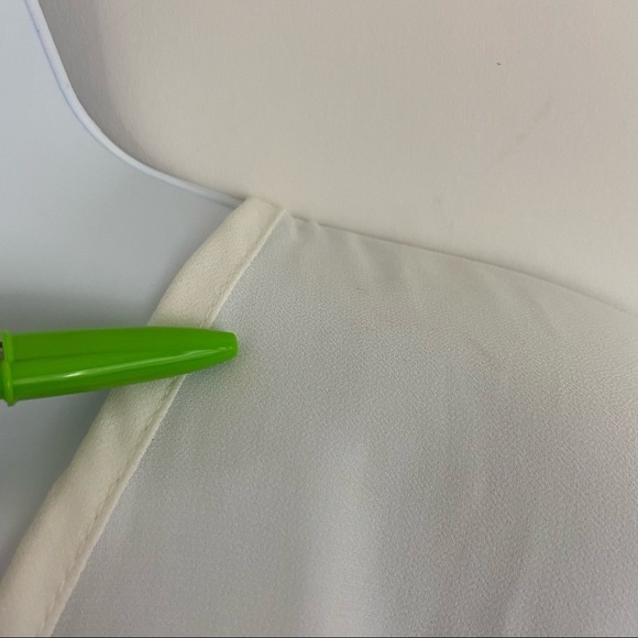 Xhilaration White Pom Pom Trim Swim Coverup Sz M - Picture 10 of 12